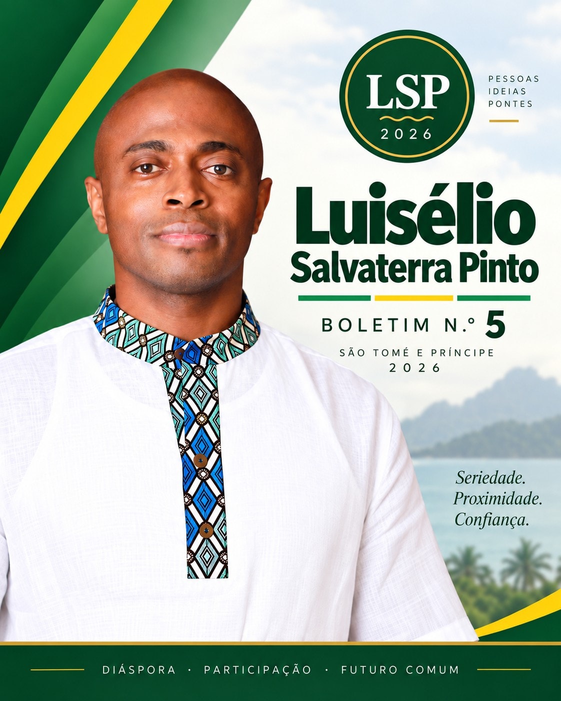 Peça de apoio — Luisélio Salvaterra Pinto, n.º 5 no boletim de voto